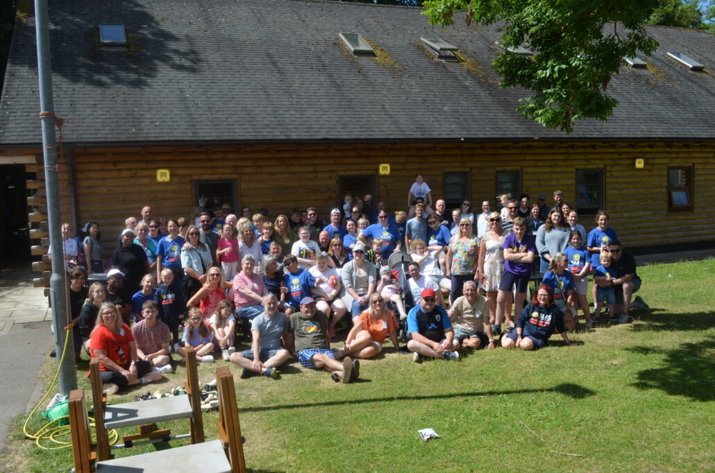 photo of all the families at SMS barnstondale activity weekend