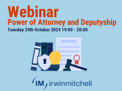 Irwin Mitchell Power of Attorney Webinar Banner