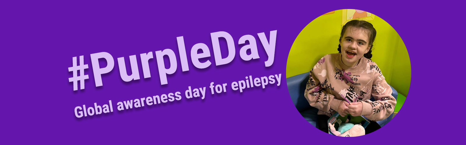 World Purple Day banner - global awareness for epilepsy